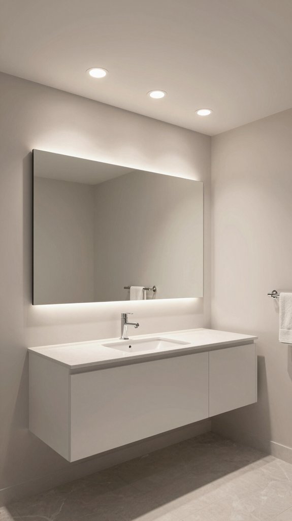 23 Bathroom Mirror and Lighting Ideas for a Brighter Space 12 layered adjustable ambient lighting