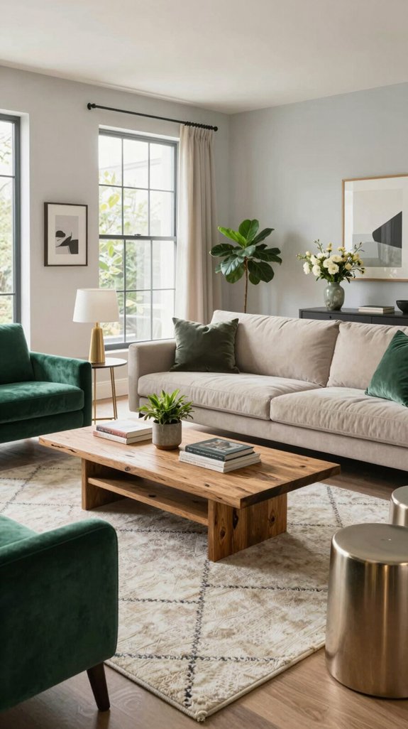 layered cozy seating arrangements
