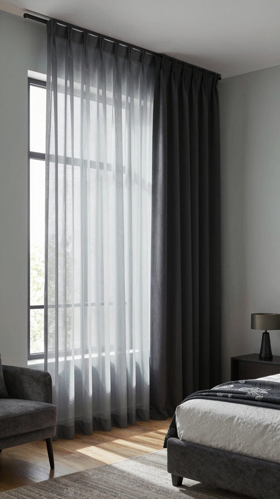 layered curtains for ambiance