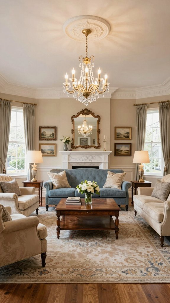 17 Classic Living Room Design Ideas That Feel Timeless 8 layered lighting and art