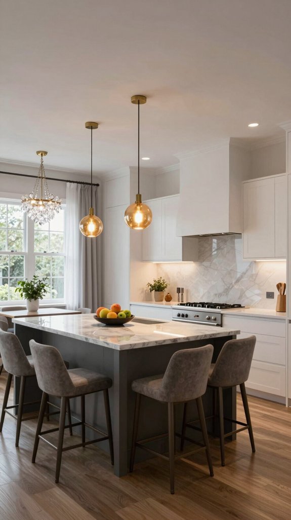 layered lighting for kitchens