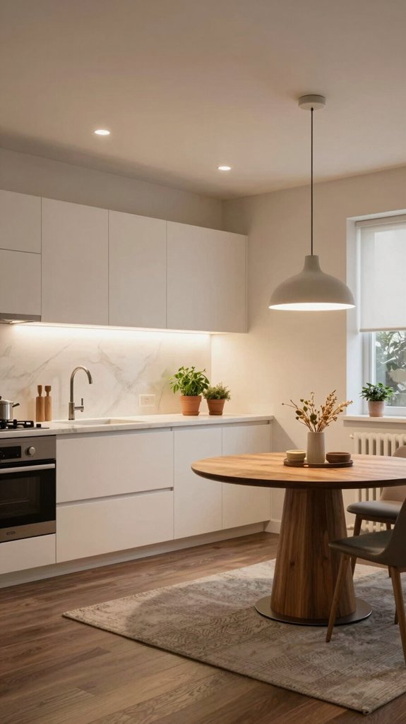 21 Small Kitchen Ideas on a Budget That Look Expensive 22 layered lighting for luxury