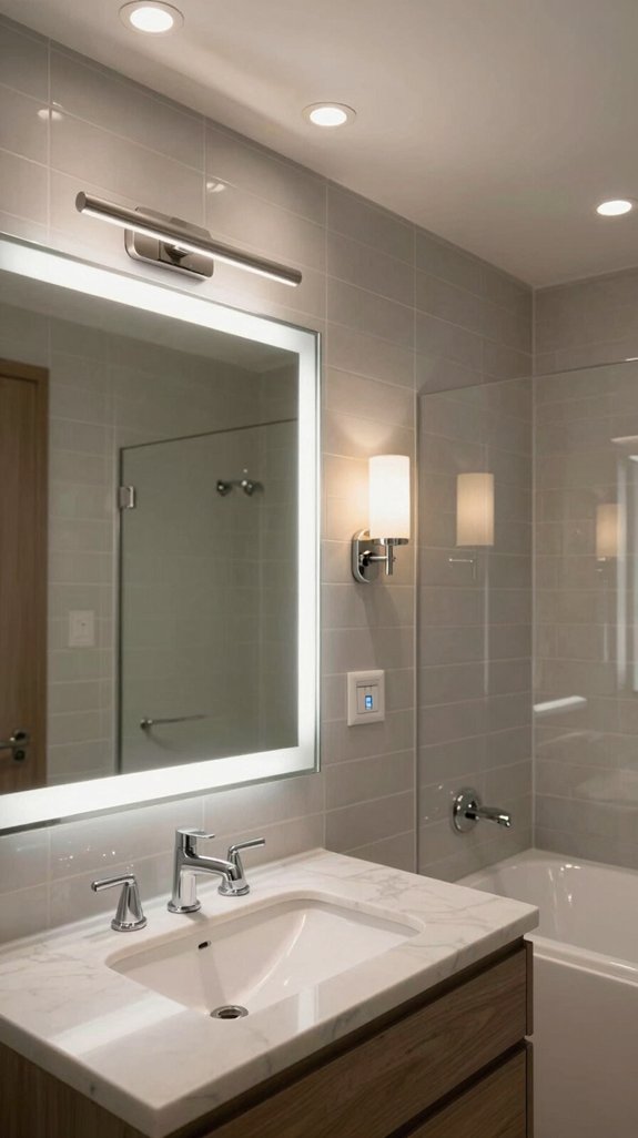 layered lighting with dimmers