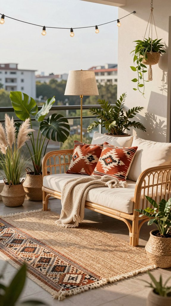 16 Balcony Design Ideas for a Stunning Outdoor Upgrade 5 layered textiles for elegance