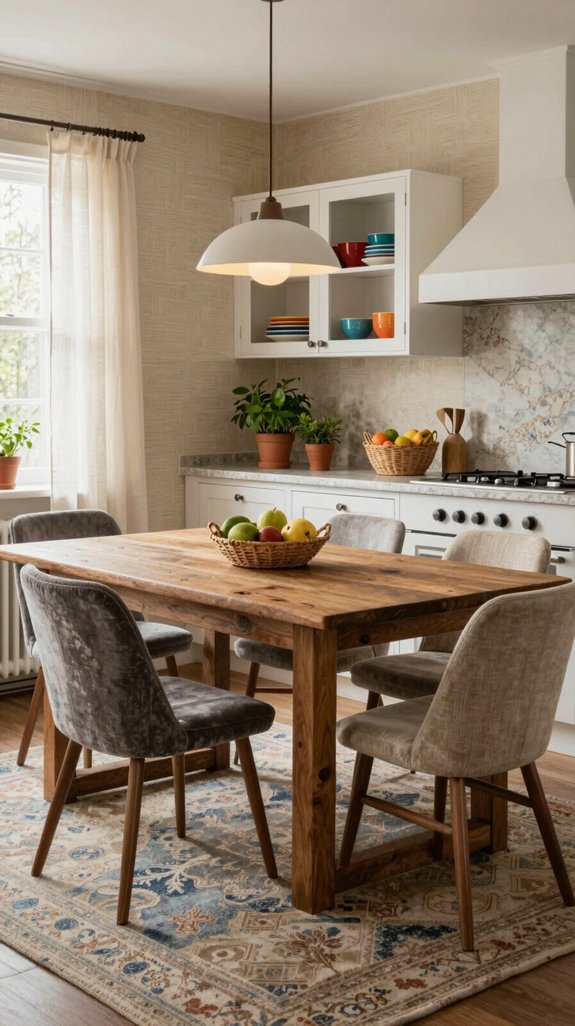 layered textures enhance kitchens