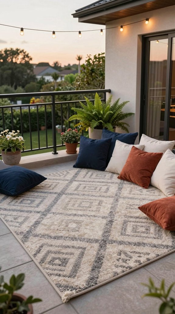 22 House Balcony Ideas to Elevate Your Home Exterior 9 layered textures for coziness