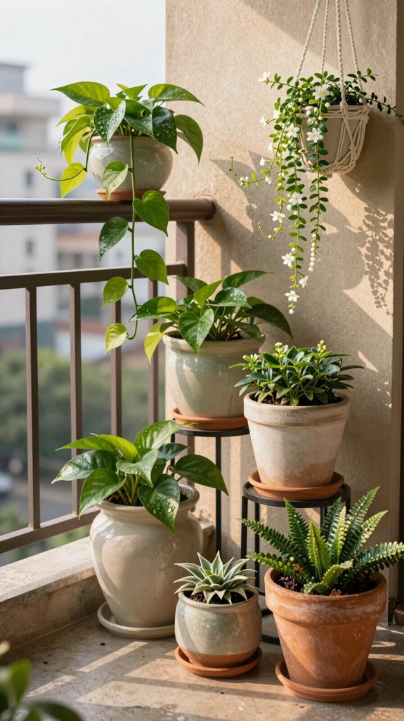 layered trailing plants effectively