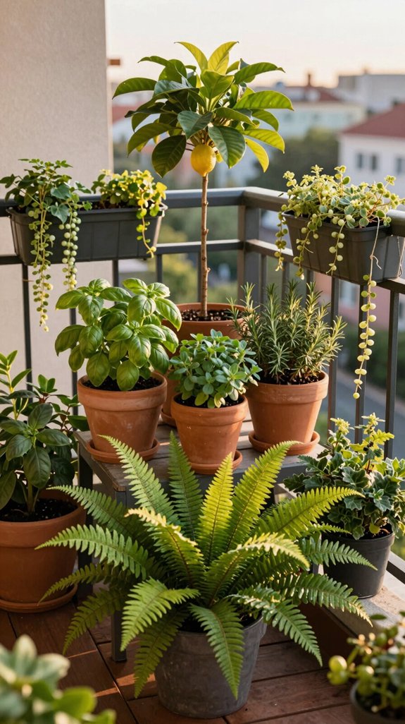 14 Tiny Balcony Garden Ideas for Urban Green Living 7 layering plants for depth