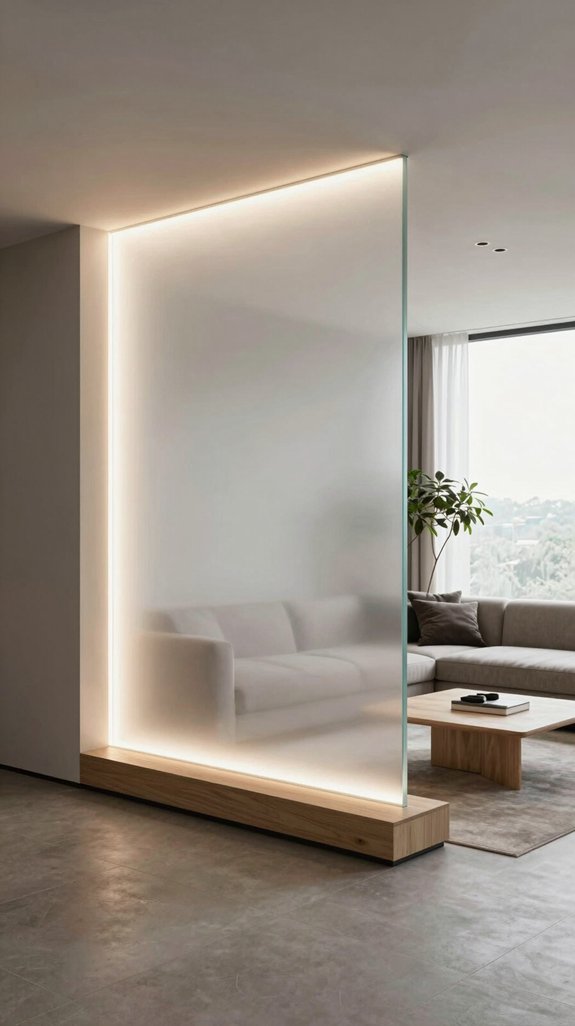 15 Living Room Partition Design Ideas for Modern Homes 9 led enhanced room partitions