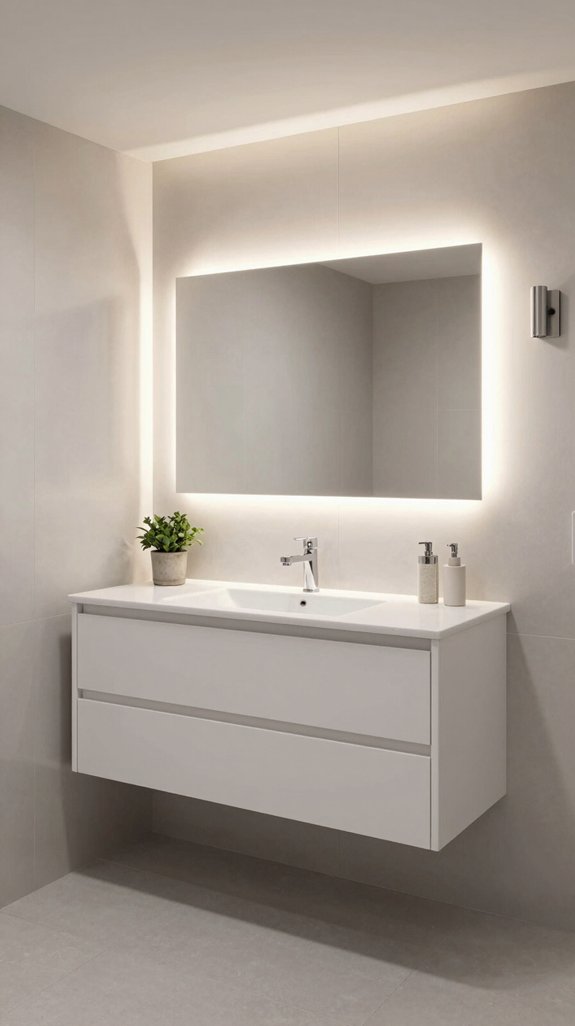 16 Basement Bathroom Ideas That Feel Bright and Inviting 4 led mirrors enhance ambiance