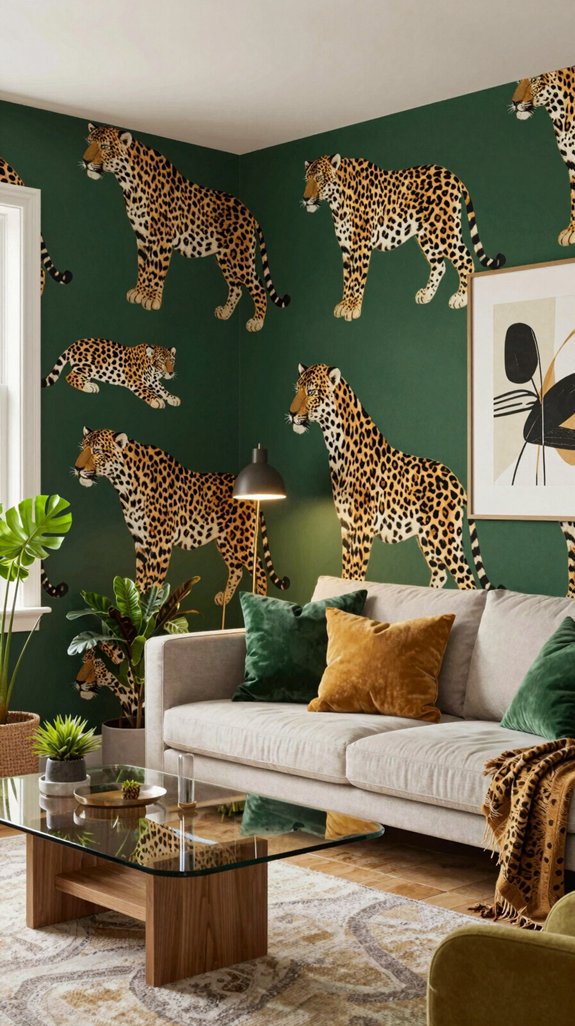 leopard print design accents
