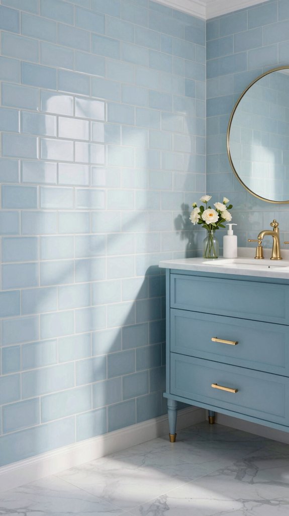 light blue vertical elegance