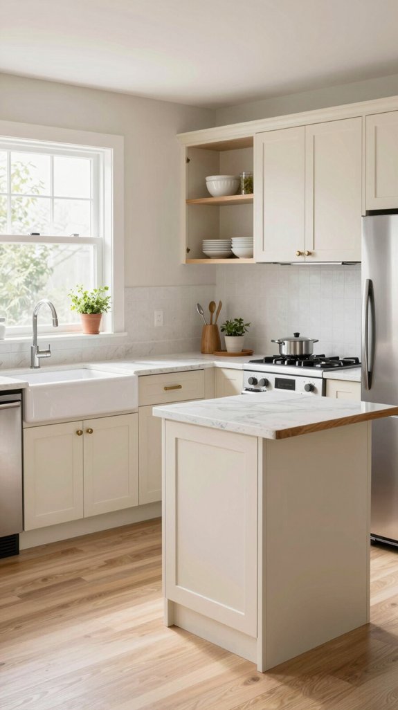 light cabinetry enhances small kitchens