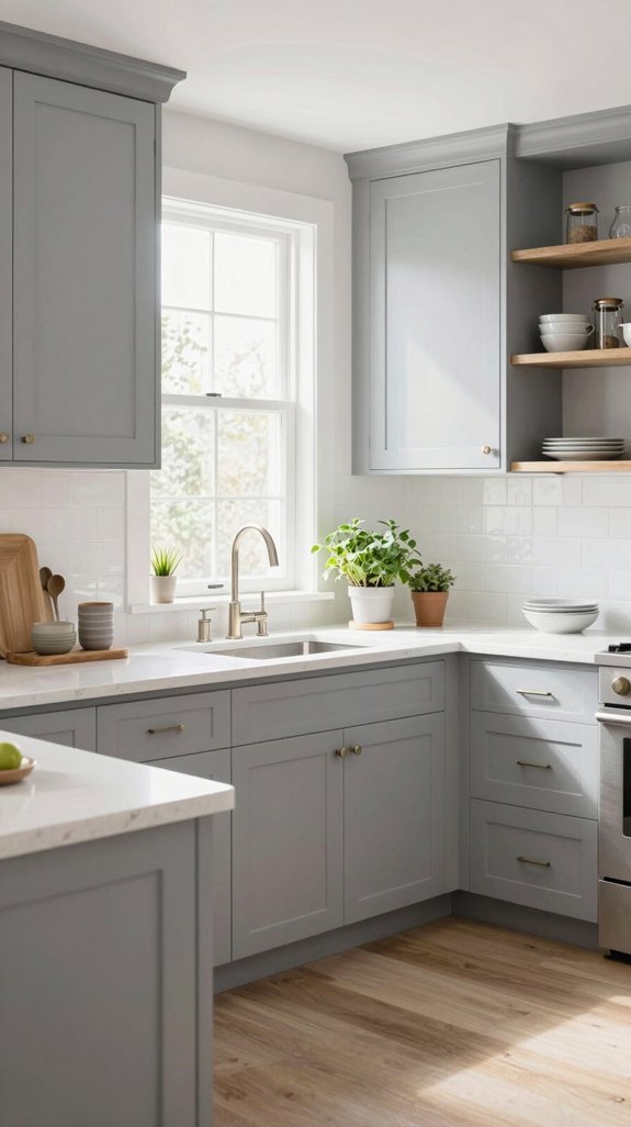 light gray cabinet elegance