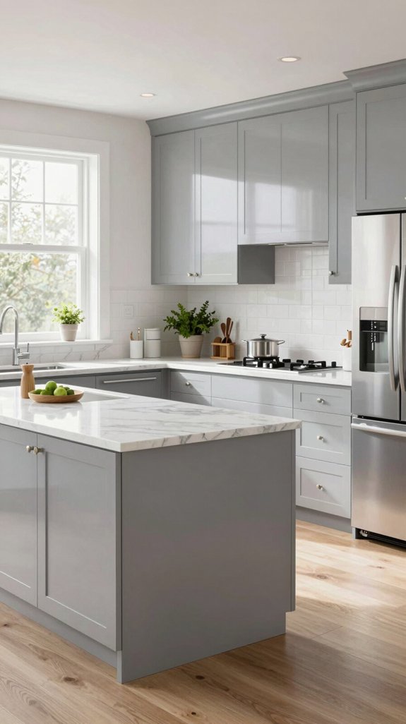 light gray cabinet elegance