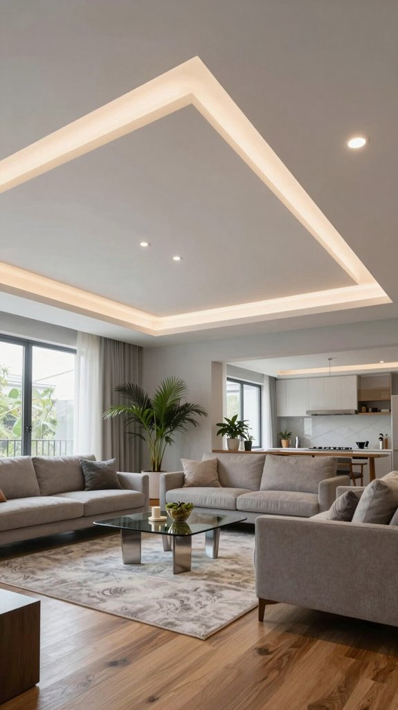 16 Modern False Ceiling Design Ideas for Living Rooms 7 lighting integrated ceiling designs