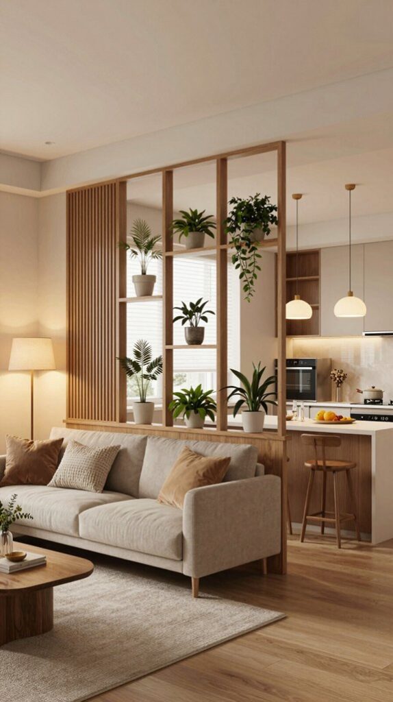 living room kitchen partitions