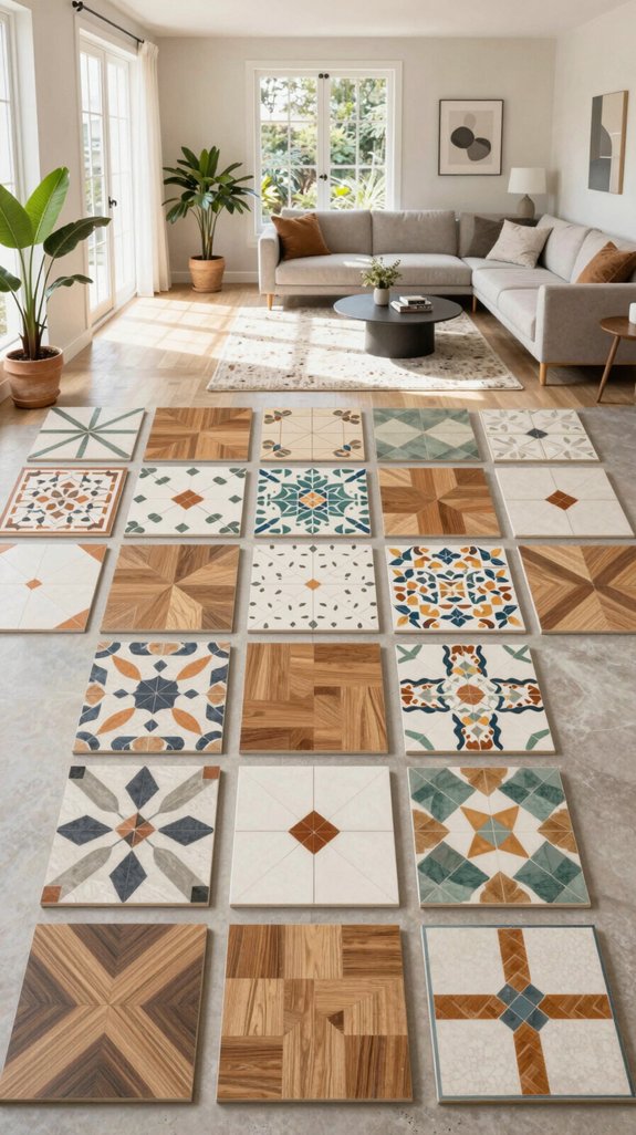 living room tile designs