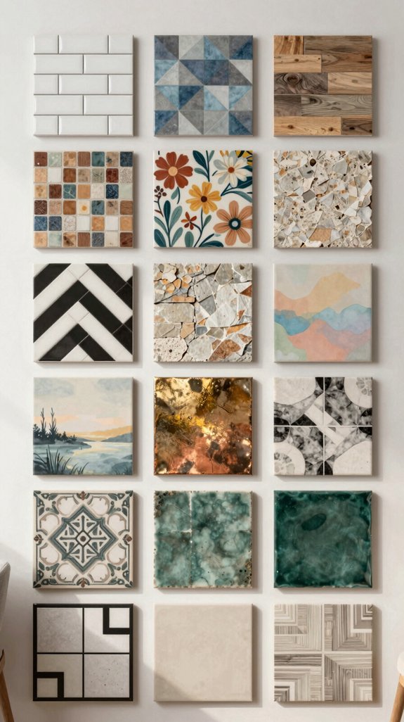 living room wall tiles