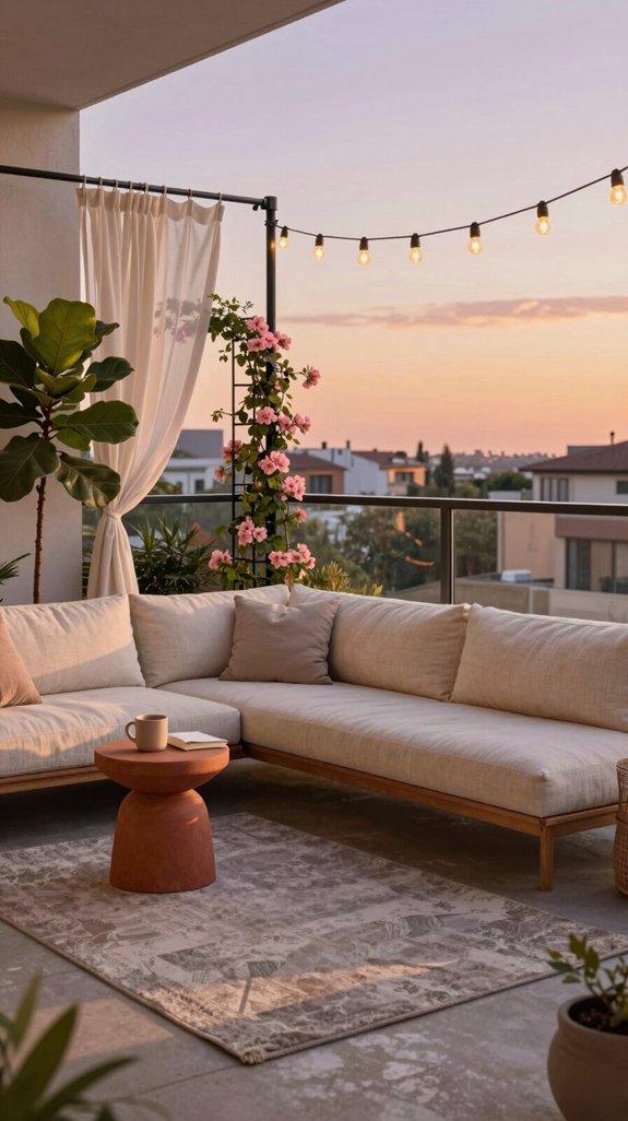 luxurious and cozy balconies