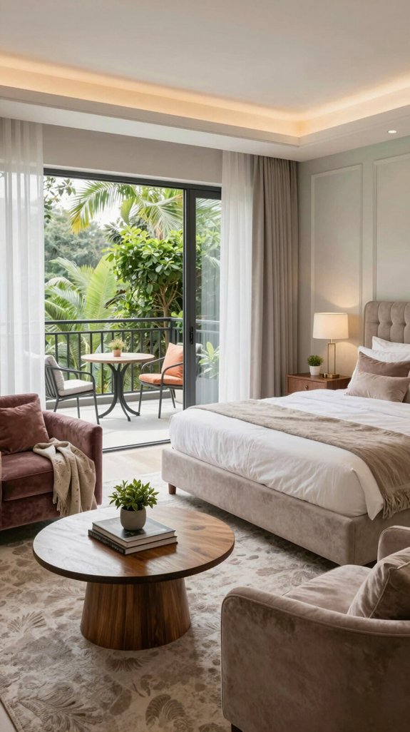 luxurious balcony lounge retreat