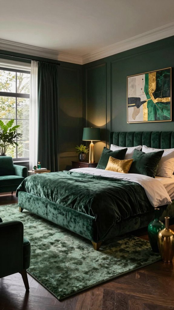 luxurious dark green elegance