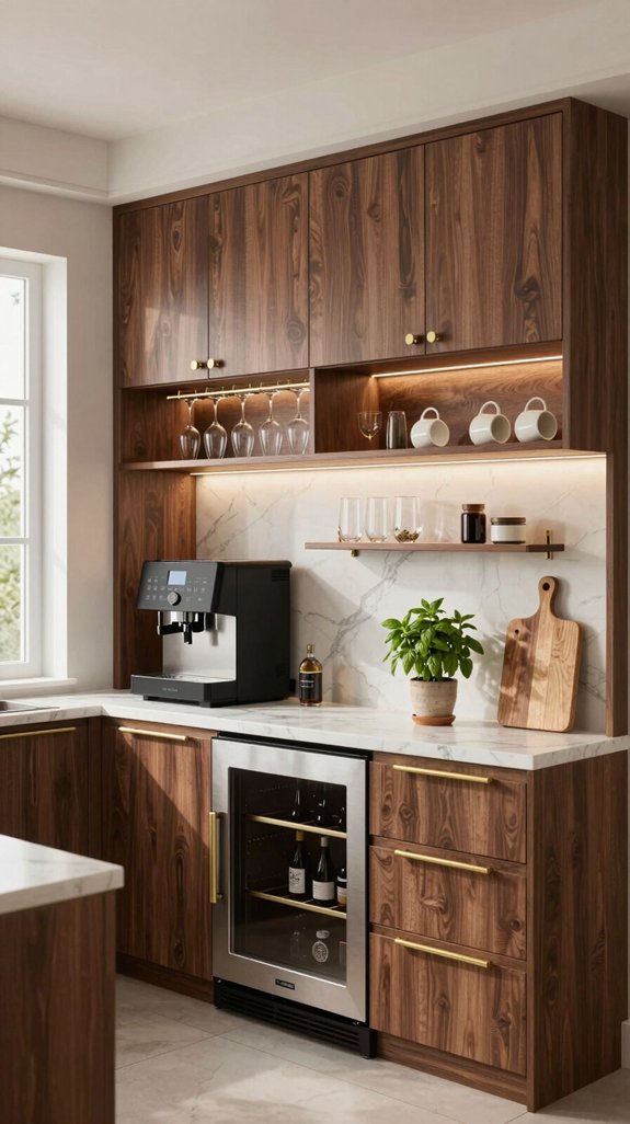 luxurious dedicated beverage area