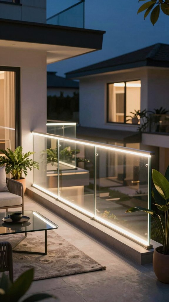luxurious illuminated balcony design