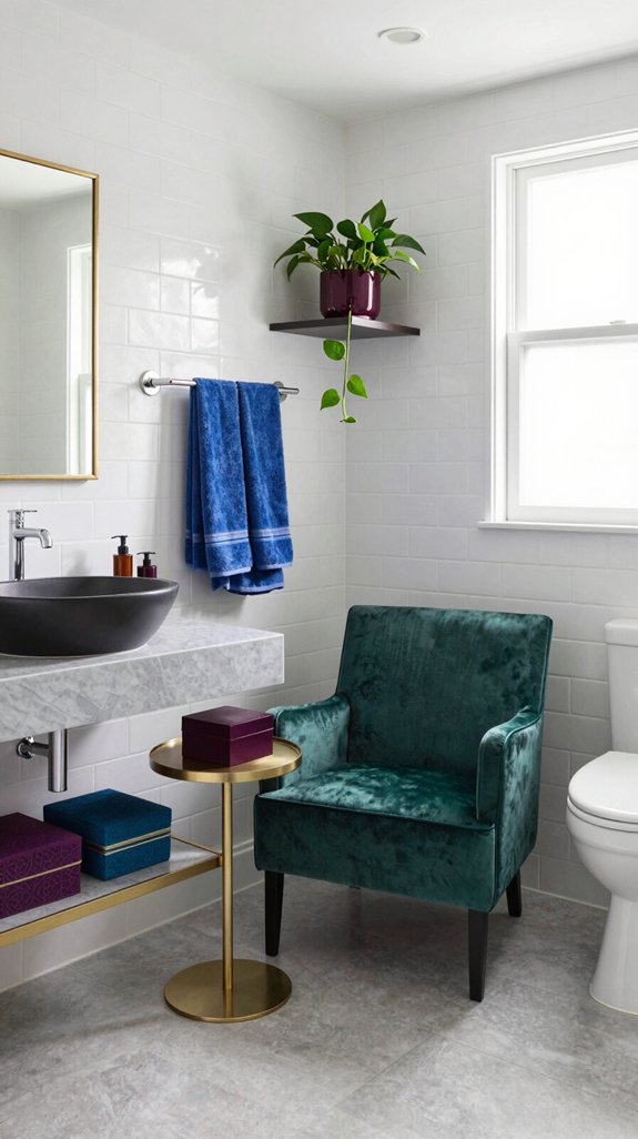 luxurious jewel tone accents