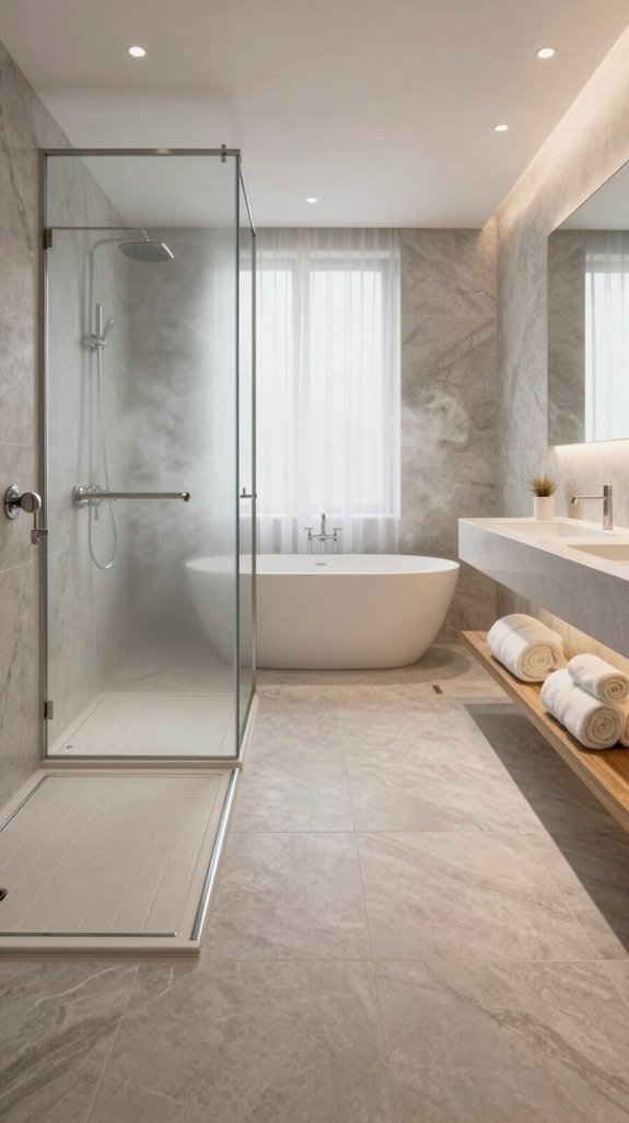 luxurious warm serene bathroom