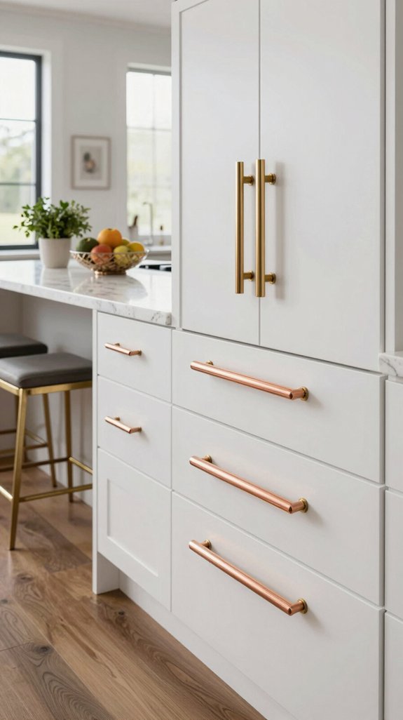 25 Modern Kitchen Ideas for a Sleek Contemporary Look 21 luxury brass and copper hardware