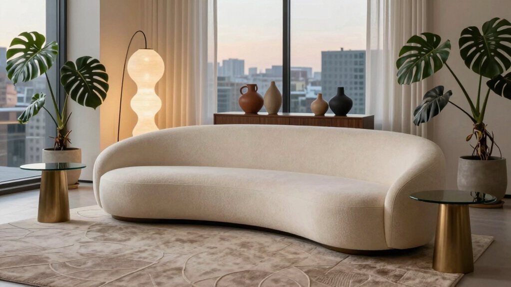 luxury curved sofa selection