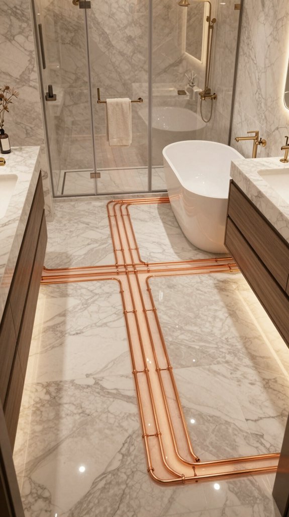 luxury heated bathroom floors