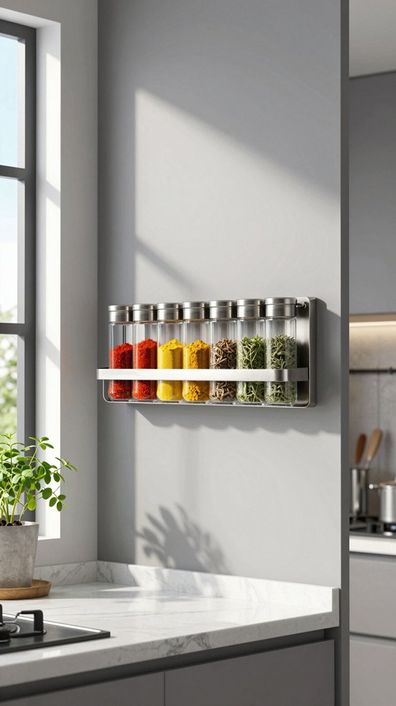 magnetic spice rack organization