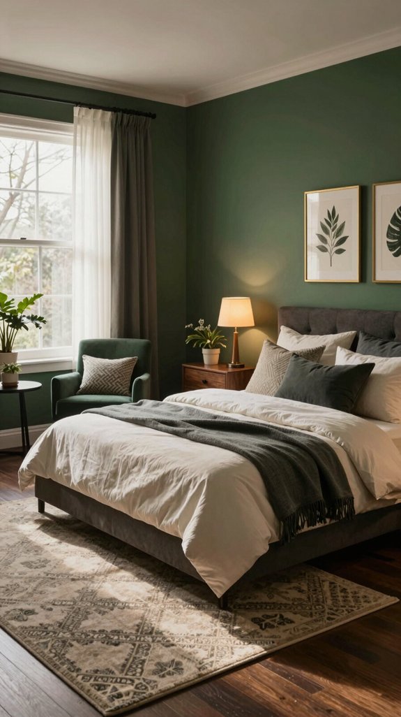maintain dark green walls