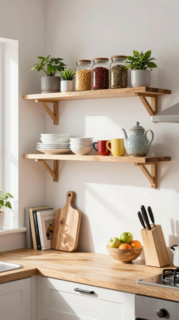 19 Kitchen Shelving Ideas for Open and Functional Storage 18 maintain kitchen shelf organization