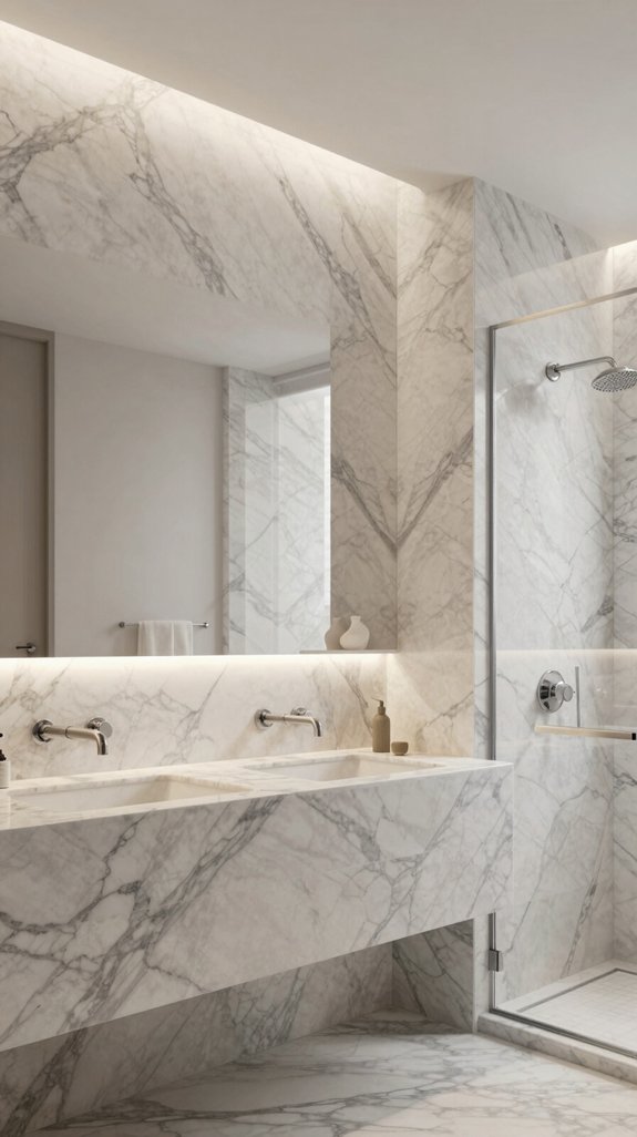 marble walls enhance luxury