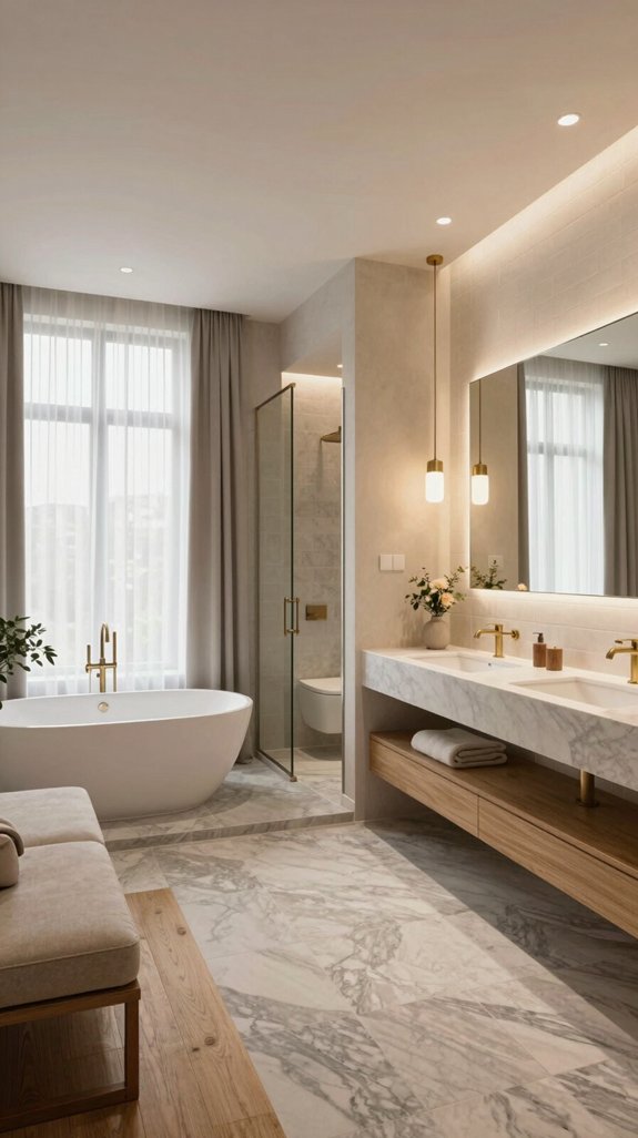 master bathroom zoning strategy