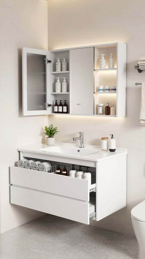 maximize bathroom storage efficiently