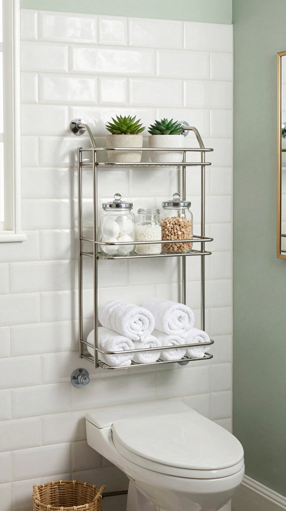 maximize bathroom storage space