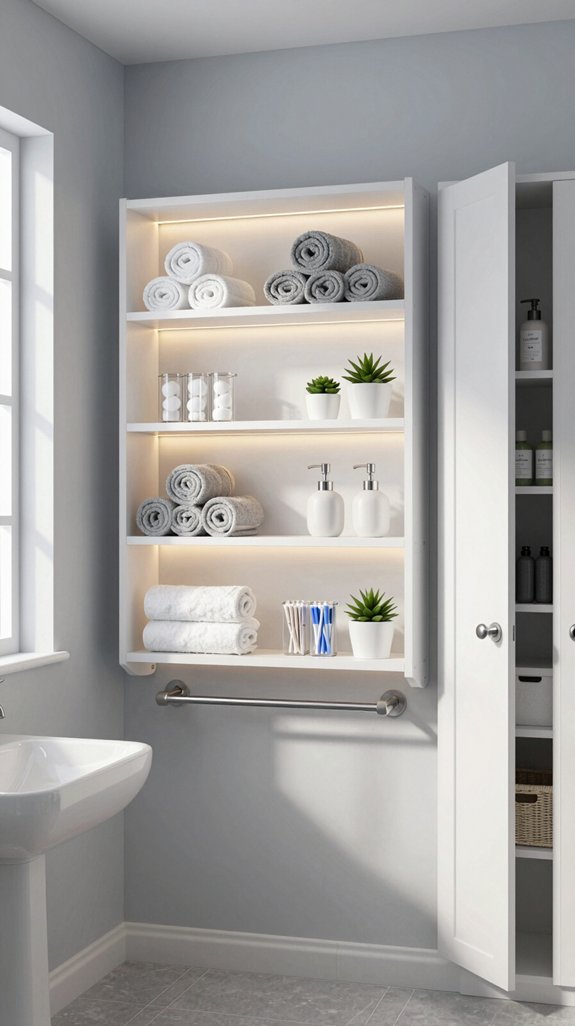 26 Tiny Bathroom Storage Ideas That Save Every Inch 19 maximize cabinet storage efficiently