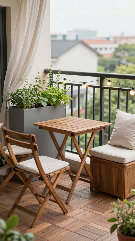 maximize small balcony space