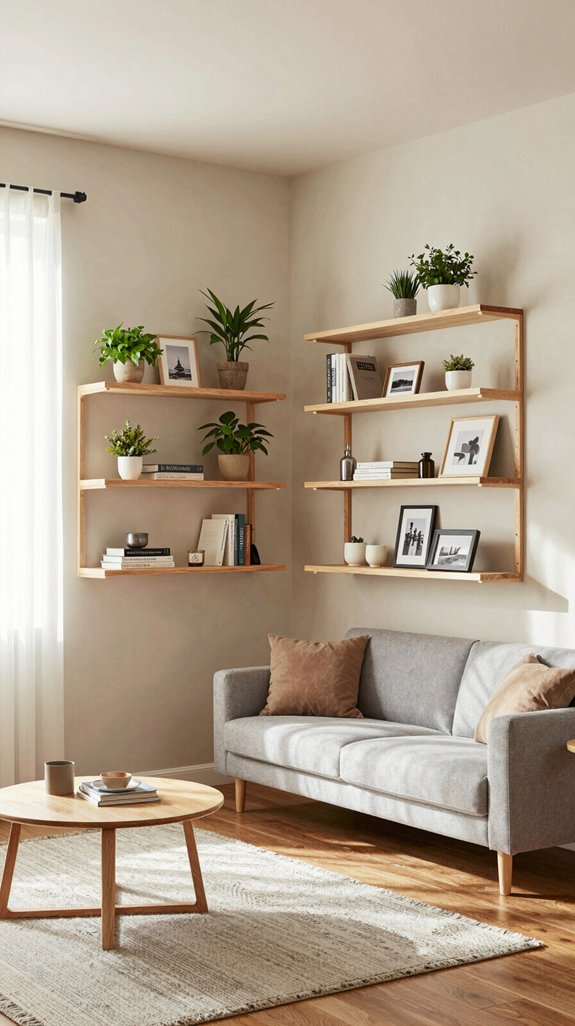 maximize space with shelves