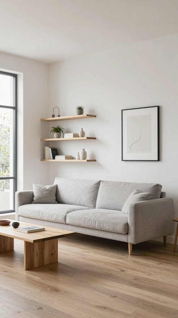 maximize space with shelves