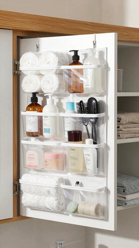 maximize vertical bathroom storage