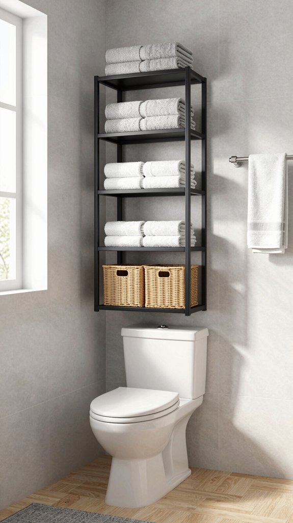 17 Bathroom Towel Hanging Ideas for Small and Large Spaces 8 maximize vertical bathroom storage