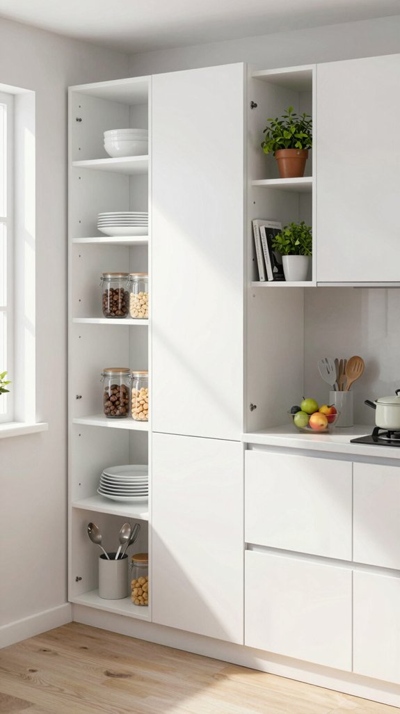 maximize vertical cabinet storage