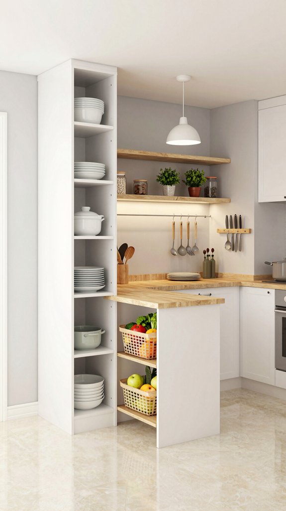 maximize vertical kitchen storage
