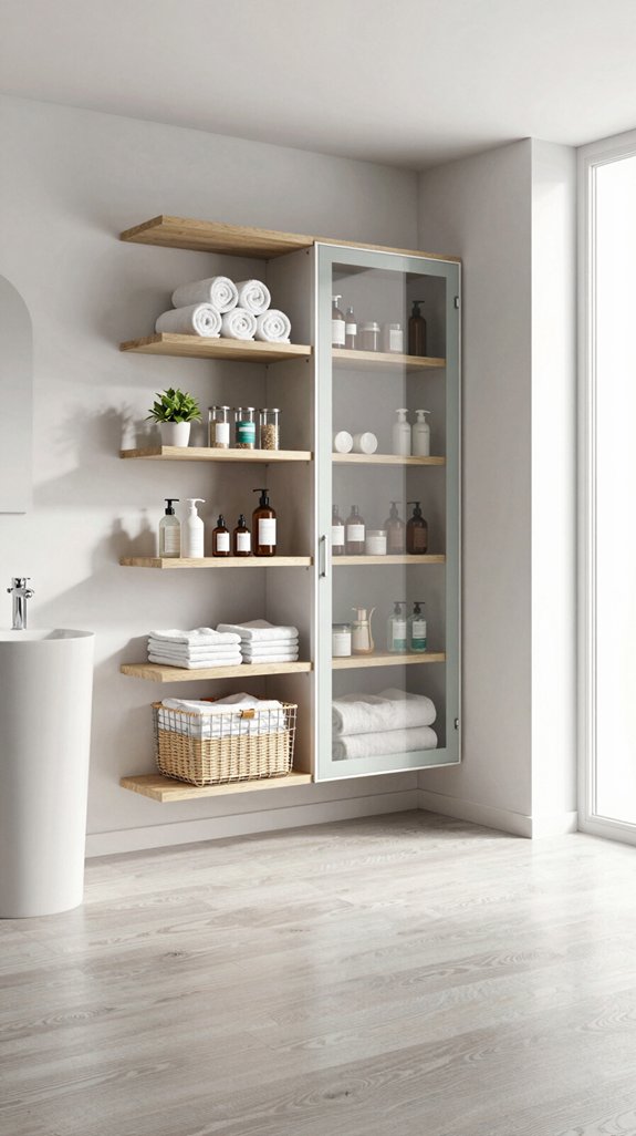 19 Bathroom Layout Ideas That Improve Flow and Function 15 maximize vertical storage efficiency