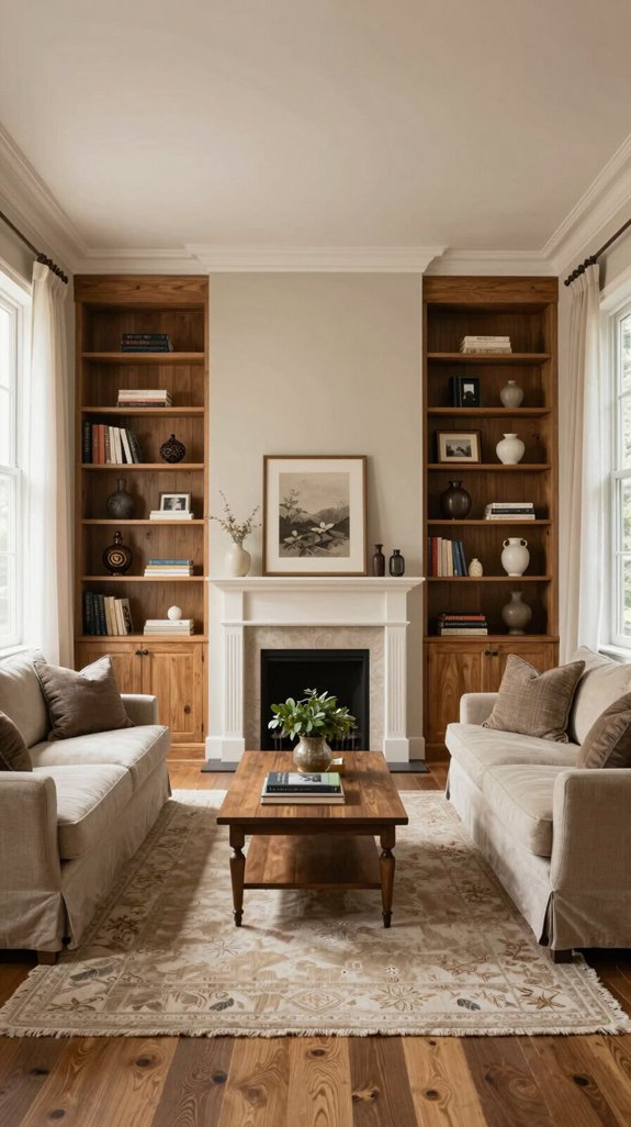 17 Classic Living Room Design Ideas That Feel Timeless 17 maximized space stylish organization